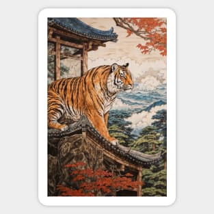 Temple Tiger Sticker